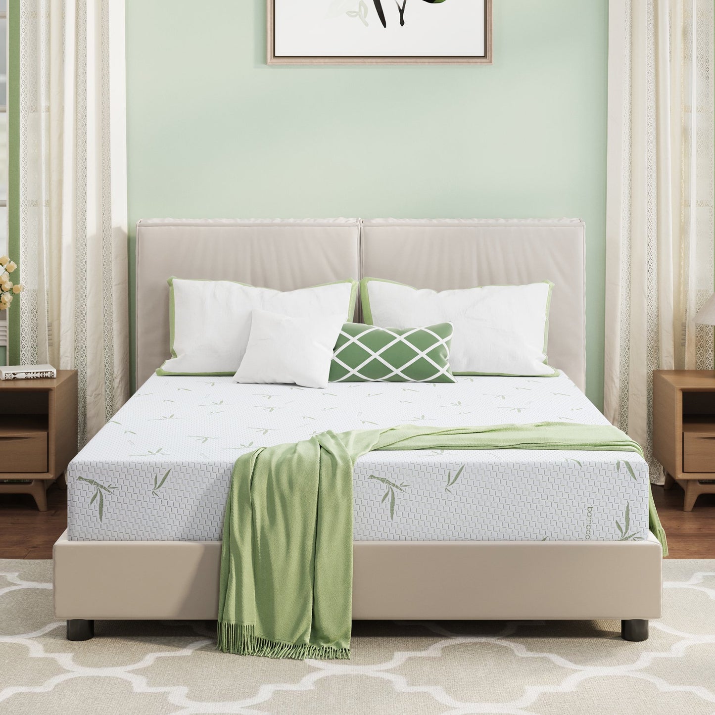 SynthoSpace Queen Mattress, 8 inch Memory Foam Mattress in a box, Medium
