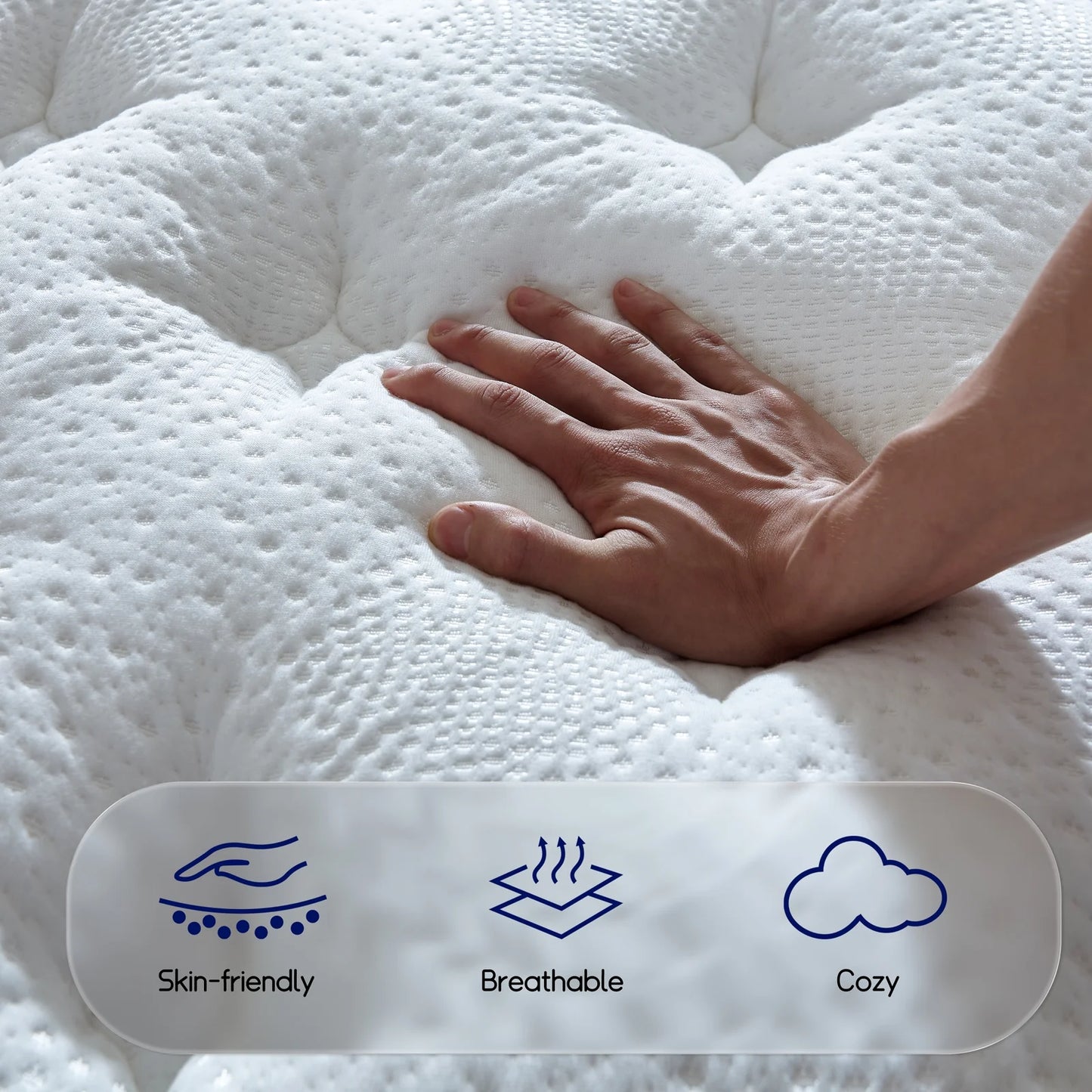 Giovanly 12 inch Full Hybrid Mattress, Medium Firm Mattresses with Cooling Gel Memory Foam & Individually Pocket Coils, Motion Isolation & Zoned Support, CertiPUR-US Certified