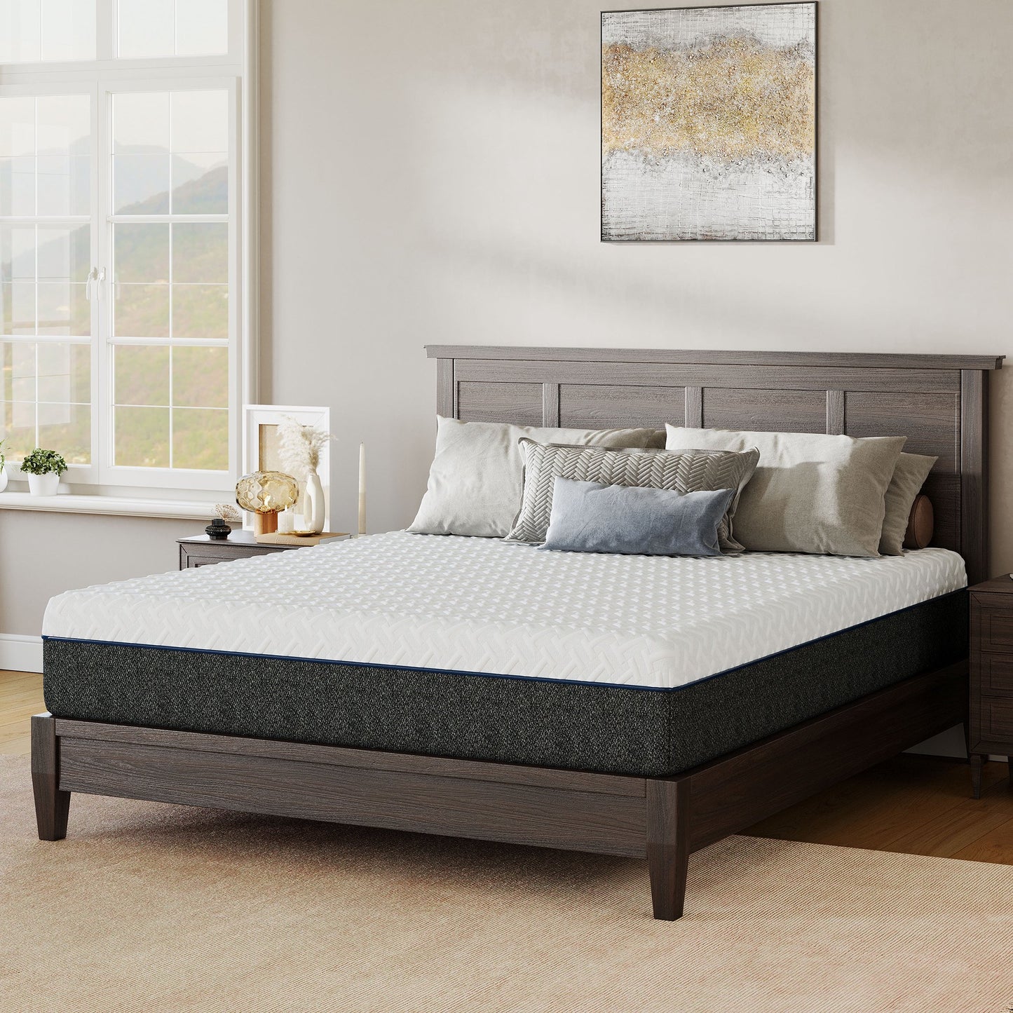 Subfun Full Size Mattress, 10 inch Memory Foam Mattress in a Box, Cooling Gel & Medium