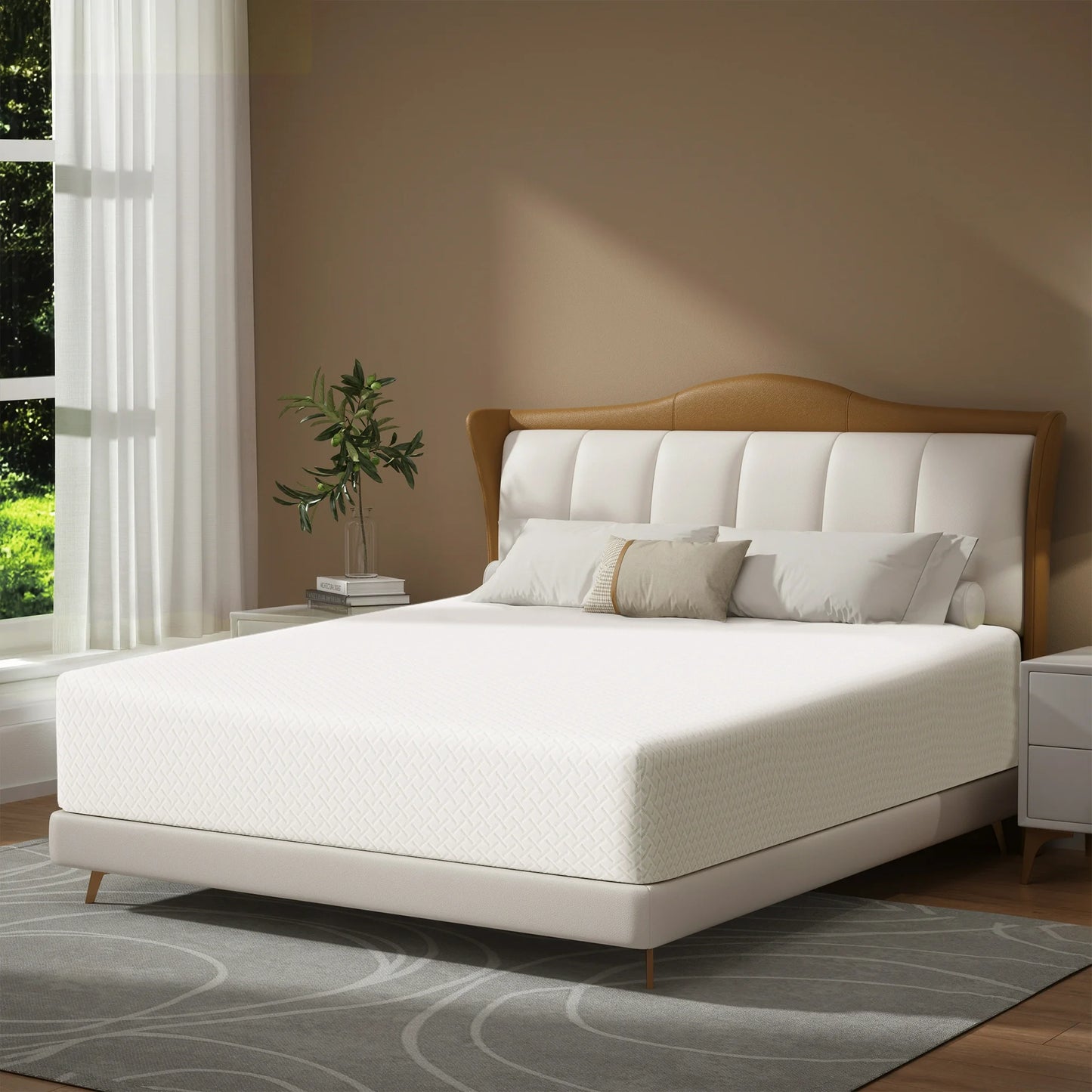 Subfun 10" Twin Gel Memory Foam Mattress, CertiPUR-US Certified, Orthopedic Support for Back Pain, Cooling Tech, Medium Firm