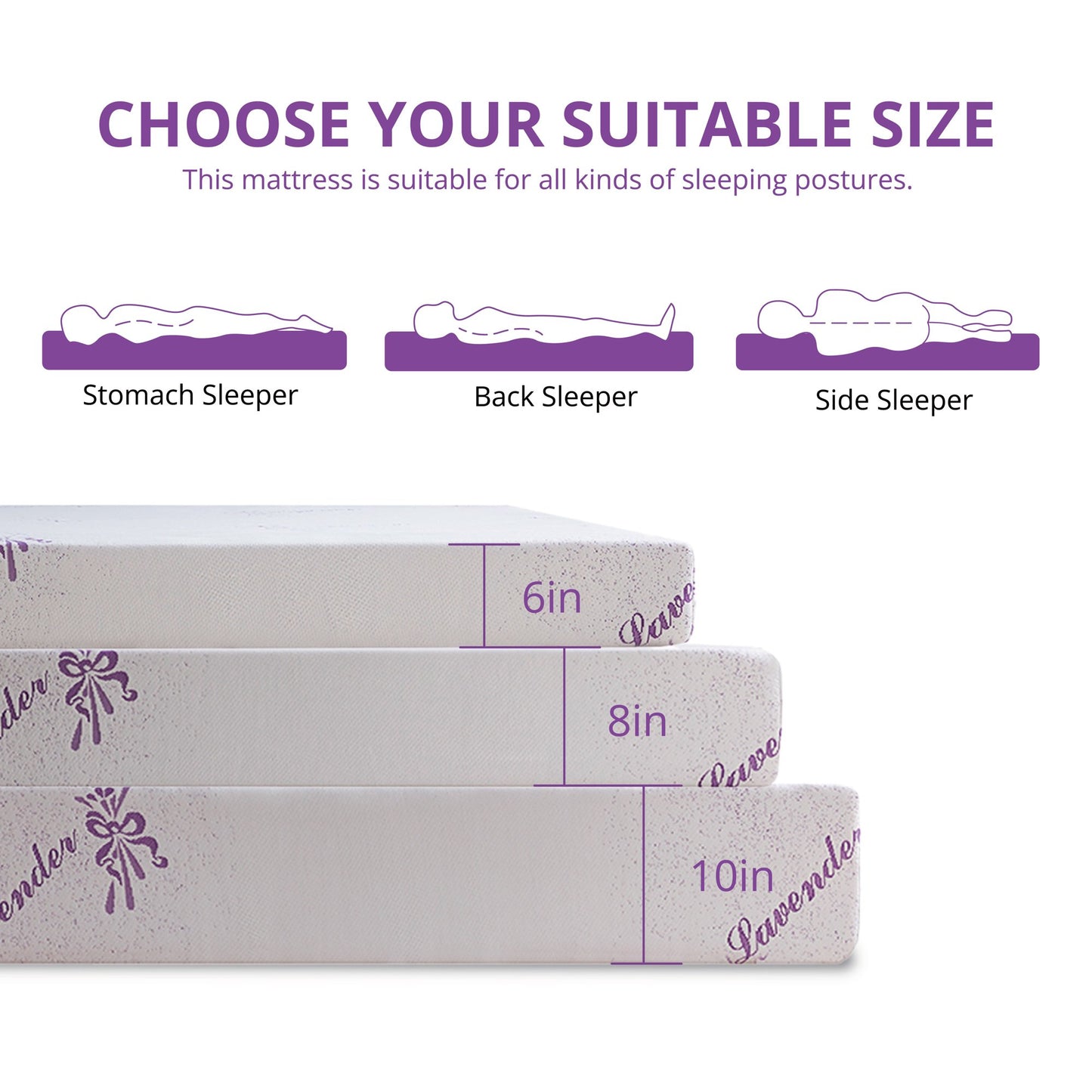 Arctus King Mattress, 10 inch Memory Foam Mattress in a Box, Medium