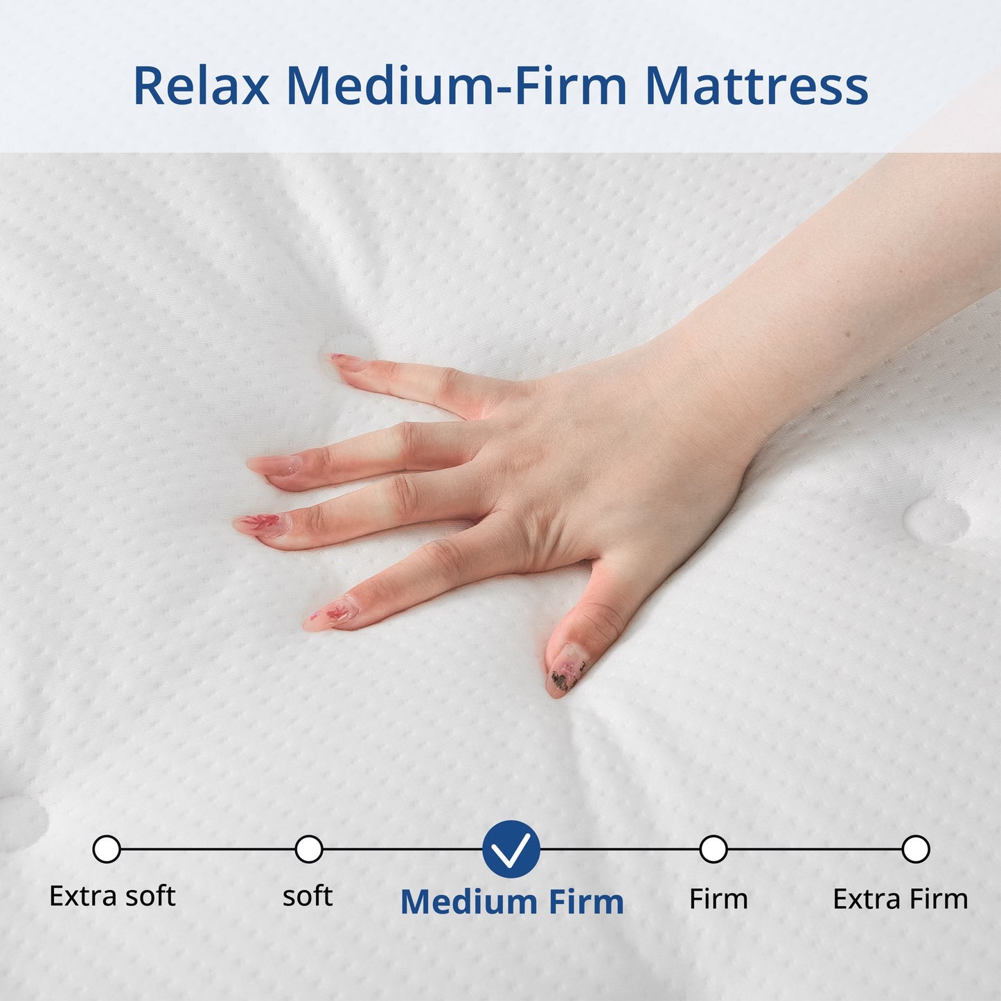EGOHOME Full 10 inch Hybrid Mattress with Individually Wrapped Pocket Coils, Medium, Pressure Relief, Mattress in a Box