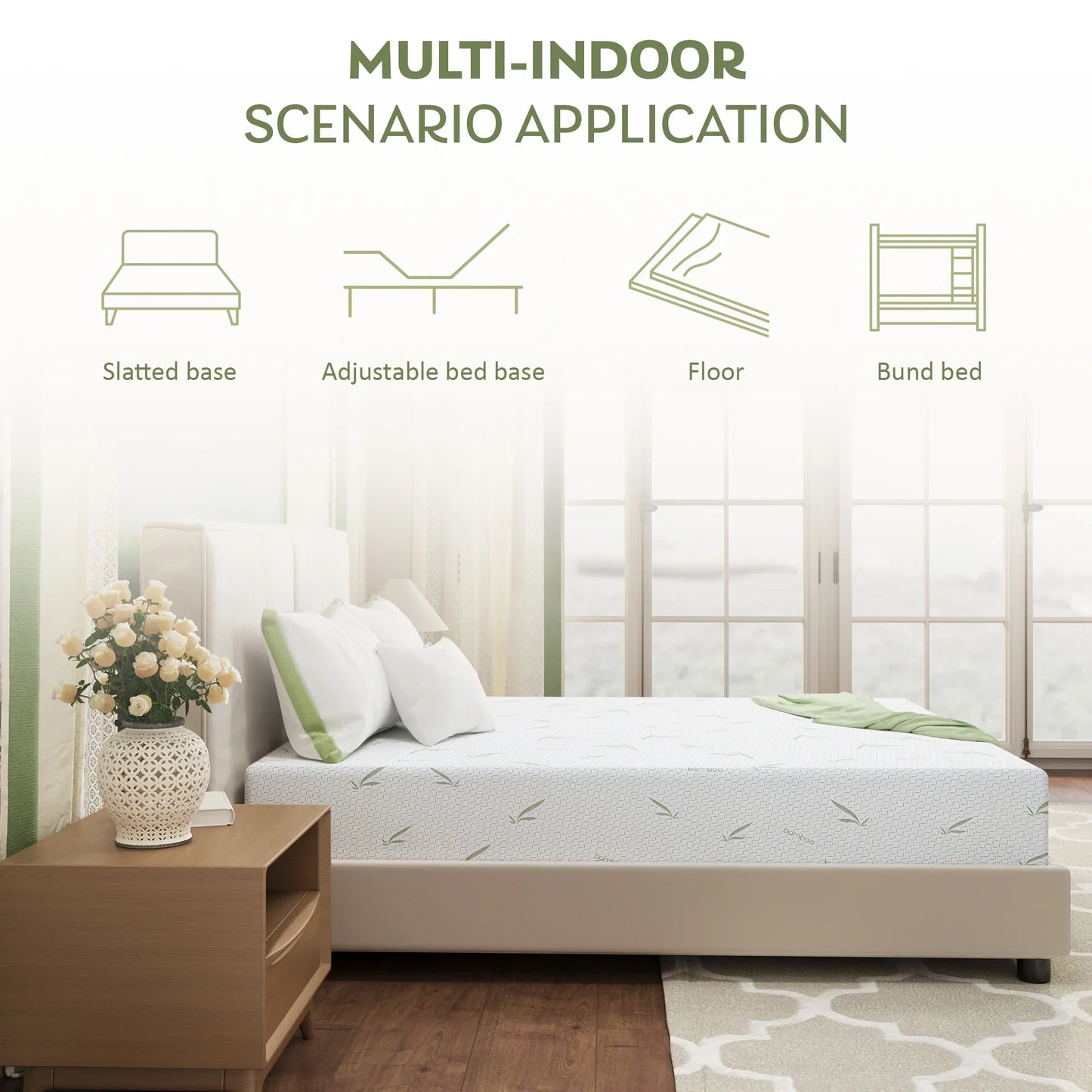 Arctus Queen Mattress, 8 inch Memory Foam Mattress in a box, Medium